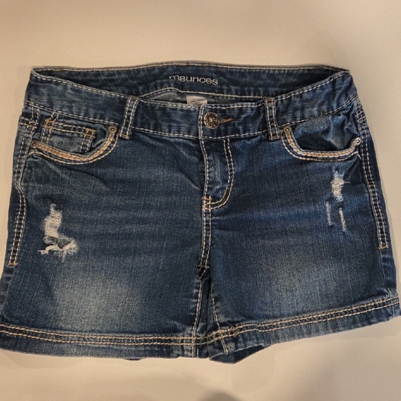 Maurices Dark Blue Jean Shorts Size 5/6 - Picture 4 of 4